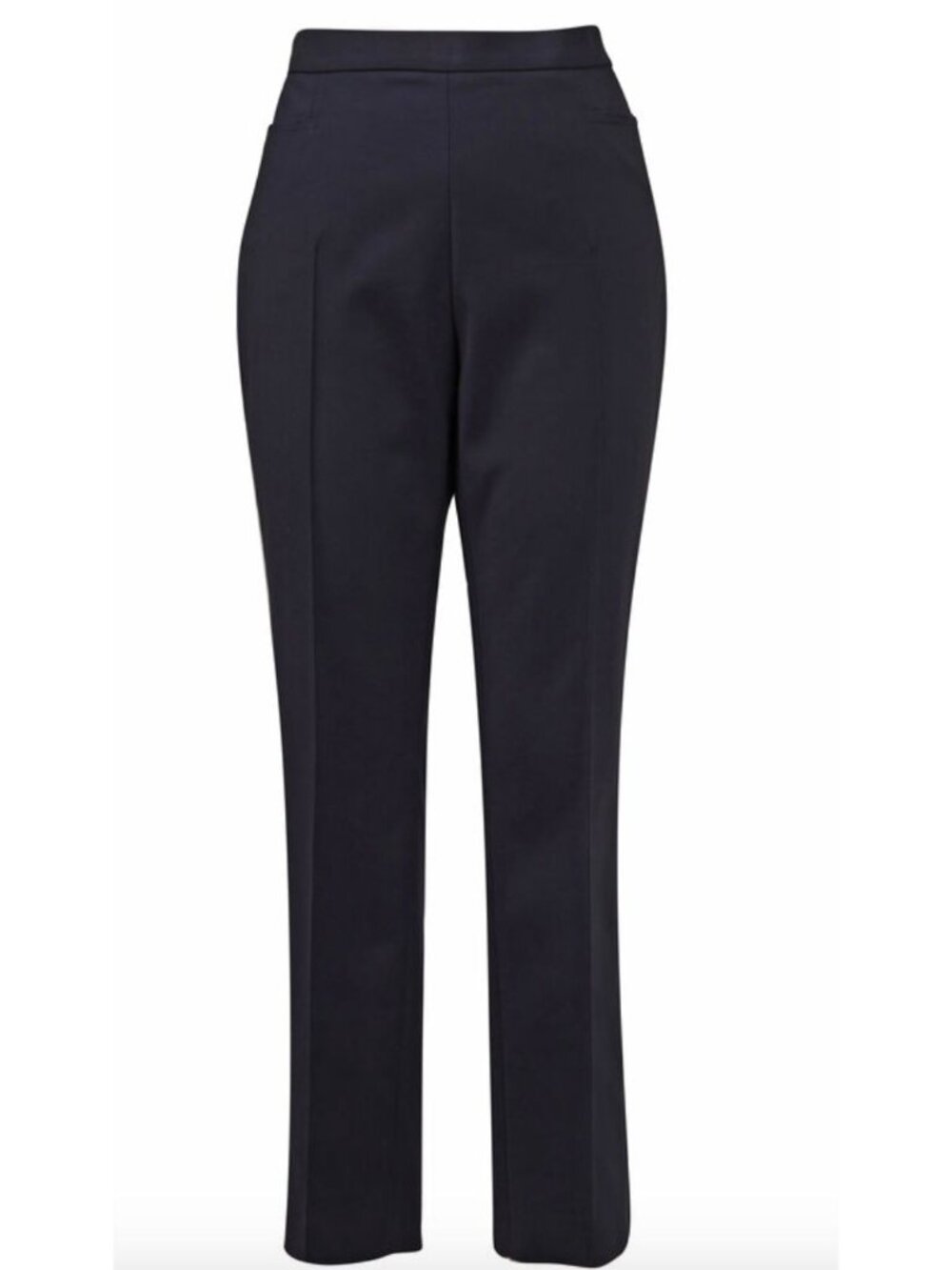 AKRIS PUNTO Franca Navy Cotton Techno Highrise Pants Stretch Size 6 US